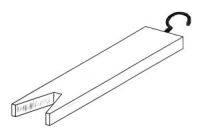 My stick for manipulating tarp ropes from the ground