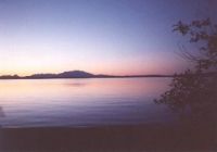 Mount Katadin viewed across Upper Jo-Mary lake